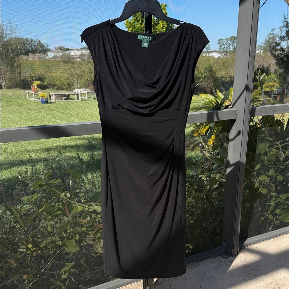 Lauren Ralph Lauren Elegant Black Midi Dress
